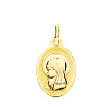 <STRONG>Medalla niña 15 x 10 mm oro amarillo 9k ovalada</STRONG>. Medalla para niña con forma <STRONG>ovalada</STRONG>, su tamañ