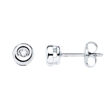 <STRONG>Pendientes de diamante chatón 0.20 cts oro blanco</STRONG>. Pendientes en oro blanco con forma de&nbsp;chatón,con un tam