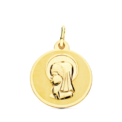 <STRONG>Medalla virgen niña 18 mm oro amarillo 18k laser.<BR></STRONG>Preciona medalla de nuestra coleccion de <STRONG>medallas<