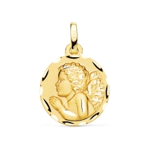<STRONG>Medalla oro amarillo 18k bebé ángel de la gurada 16 mm tallas</STRONG>.<BR><STRONG>Medalla</STRONG> para<STRONG> bebé</S