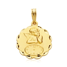 <STRONG>Medalla bebé oro amarillo 18k ángel querubín 17 mm.</STRONG><BR><STRONG>Medalla</STRONG> con el <STRONG>angel querubín</