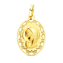 <STRONG>Medalla niña 19 x 14 mm oro amarillo 18k ovalada.</STRONG><BR><STRONG>Medalla</STRONG> para <STRONG>niña</STRONG> con la