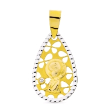 <STRONG>Medalla virgen niña 19 x 12 mm oro amarillo 18k lágrima calada.</STRONG><BR>Preciosa <STRONG>medalla</STRONG> para <STRO