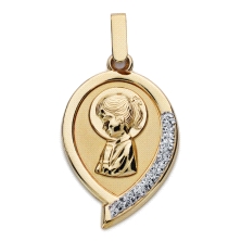 <STRONG>Medalla virgen niña 23 x 16 mm oro 18k bicolor.</STRONG><BR><STRONG>Medalla</STRONG> con la <STRONG>virgen niña</STRONG>