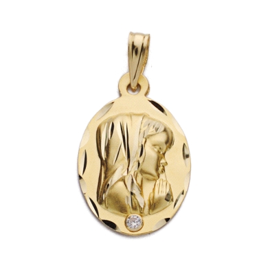<STRONG>Medalla virgen niña 19 x 14 mm oro amarillo 18k oval.</STRONG><BR><STRONG>Medalla</STRONG> con la <STRONG>virgen niña</S