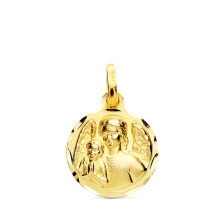 <STRONG>Medalla bebé ángeles 14 mm oro amarillo 18k.</STRONG><BR><STRONG>Medalla</STRONG> de<STRONG> bebé</STRONG> con dos <STRO