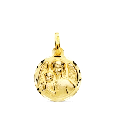 <STRONG>Medalla bebé ángeles 14 mm oro amarillo 18k.</STRONG><BR><STRONG>Medalla</STRONG> de<STRONG> bebé</STRONG> con dos <STRO