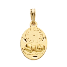 <STRONG>Medalla bebé niño del pesebre con reloj 19 x 12 mm oro 18k oval.</STRONG><BR><STRONG>Medalla</STRONG> para <STRONG>bebé<