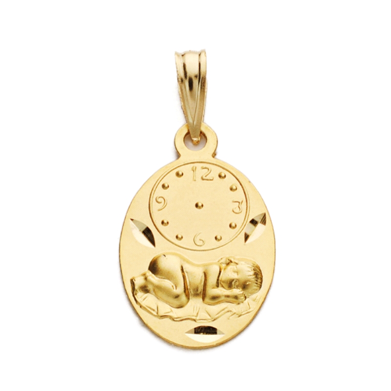 <STRONG>Medalla bebé niño del pesebre con reloj 19 x 12 mm oro 18k oval.</STRONG><BR><STRONG>Medalla</STRONG> para <STRONG>bebé<