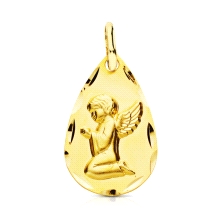 <STRONG>Medalla bebé angelito 17 x 11 mm oro amarillo 18k lágrima.<BR>Medalla</STRONG> para <STRONG>bebé</STRONG> con la imagen 