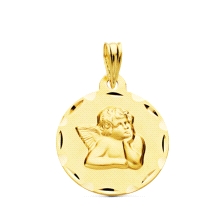 <STRONG>Medalla bebé ángel 18 mm oro amarillo 18k tallas.<BR></STRONG><STRONG>Medalla</STRONG> para<STRONG>&nbsp;bebé</STRONG> c