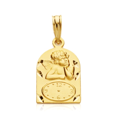 <STRONG>Medalla bebé reloj y ángel 18 x 11 mm oro 18k capilla.</STRONG><BR><STRONG>Medalla</STRONG> con forma de <STRONG>capilla <STRONG>Medalla bebé reloj y ángel 18 x 11 mm oro 18k capilla.</STRONG><BR><STRONG>Medalla</STRONG> con forma de <STRONG>capilla