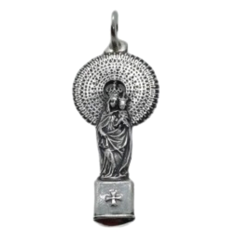 <STRONG>Medalla Virgen del Pilar 37 x 16 mm plata.</STRONG><BR> <STRONG>Medalla</STRONG> de la <STRONG>Virgen del Pilar</STRONG>