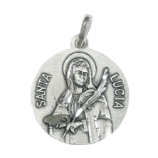 <STRONG>Medalla Santa Lucia 20 mm plata.<BR>Medalla</STRONG> de <STRONG>Santa Lucia</STRONG> con un diámetro de&nbsp;<STRONG>20 