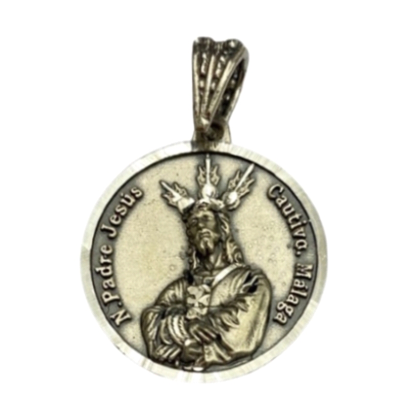 <STRONG>Medalla Cautivo de Máñaga&nbsp;22 mm plata</STRONG>.<BR><STRONG>Medalla</STRONG> de Nuestro Padre Jesús <STRONG>Cautivo<