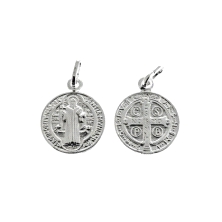 <STRONG>Medalla San Benito 16.5 mm plata.</STRONG><BR><STRONG>Medalla</STRONG> de <STRONG>San Benito</STRONG> con un diámetro de