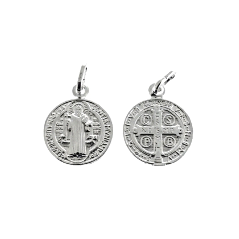<STRONG>Medalla San Benito 16.5 mm plata.</STRONG><BR><STRONG>Medalla</STRONG> de <STRONG>San Benito</STRONG> con un diámetro de