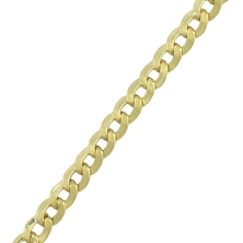 Cadena barbada oro 18k 60 cm <BR>Cadena de eslabones barbados en brillo&nbsp;con un ancho de 4.80 mm. Cierre de mosquetón<BR>Fab