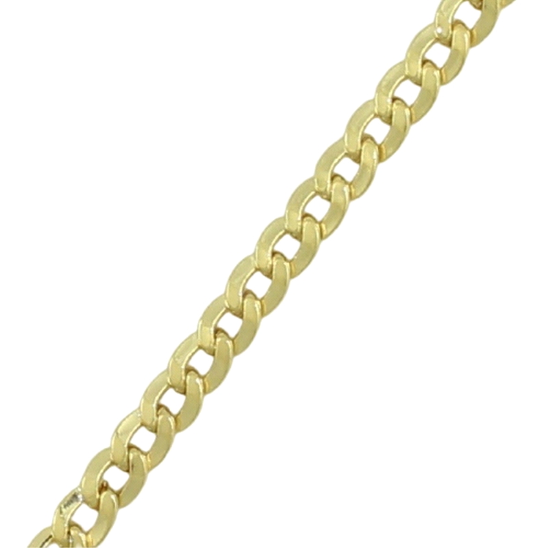 Cadena barbada oro 18k 60 cm <BR>Cadena de eslabones barbados en brillo&nbsp;con un ancho de 4.80 mm. Cierre de mosquetón<BR>Fab