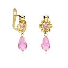 <P><STRONG>Pendientes cubanitas oro 18k rosa&nbsp;&nbsp; .<BR>Pendiente oro niña chupón rosa</STRONG>. Estos <STRONG>pendientes 