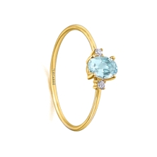 <STRONG>Anillo Lecarré GA094TA.11 brillante</STRONG> y<STRONG> topacio azul</STRONG>. <STRONG>Anillo mujer LeCarré&nbsp;GA094TA.