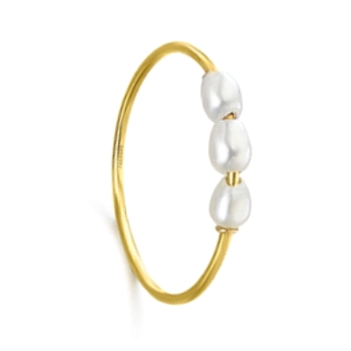 <P>Anillo LeCarré triple GA115OA.13 <BR>Anillo LeCarré GA115OA.13. Anillo LeCarré en oro amarillo con 3 perlas naturales Rice. E