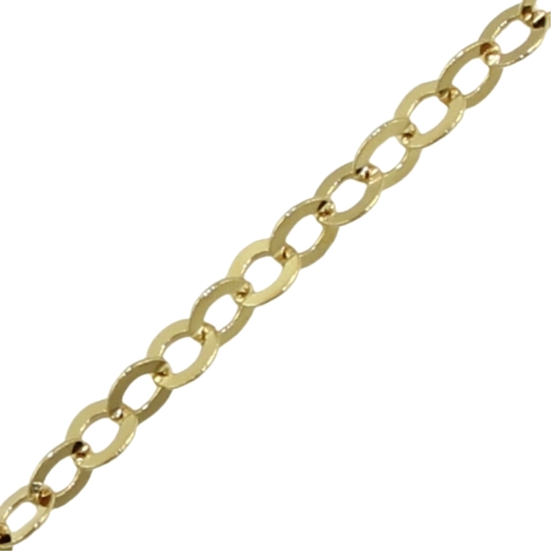 Cadena de oro 2mm 50cm <BR>Cierre de reasa<BR>Fabricada en oro de 18kilates