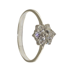 <STRONG>Anillo mujer oro blanco 18k cuajo.</STRONG><BR><STRONG>Sortija</STRONG> de <STRONG>mujer</STRONG> formada por un <STRONG
