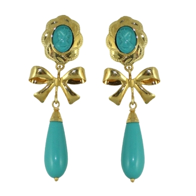 <STRONG>Pendiente mujer turquesa lazo oro amarillo 18k.<BR>Pendiente</STRONG> de <STRONG>mujer</STRONG> largo con chupón y <STRONG>Pendiente mujer turquesa lazo oro amarillo 18k.<BR>Pendiente</STRONG> de <STRONG>mujer</STRONG> largo con chupón y
