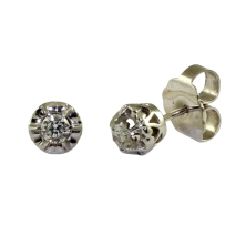 <P><STRONG>Pendiente mujer diamante 0.40 cts oro blanco 18k garra ilusión.<BR>Pendiente</STRONG> para <STRONG>mujer</STRONG> con