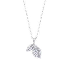 <STRONG>Collar Lotus mujer hojas plata LP3911-1/1.<BR>Collar</STRONG> de <STRONG>mujer Lotus</STRONG> con 2 hojas adornadas con 