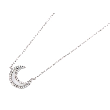 <STRONG>Collar mujer plata luna</STRONG> con nacar. <STRONG>Collar</STRONG> con&nbsp;luna de nacar con circonitas para <STRONG>m