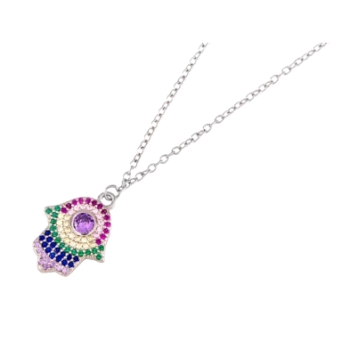 <STRONG>Collar mujer plata</STRONG> mano de fátima multicolor. <STRONG>Gargantilla</STRONG> para <STRONG>mujer</STRONG> fab <STRONG>Collar mujer plata</STRONG> mano de fátima multicolor. <STRONG>Gargantilla</STRONG> para <STRONG>mujer</STRONG> fab