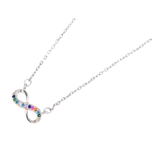 <STRONG>Collar mujer plata infinito</STRONG> multicolor. <STRONG>Collar intinito</STRONG> para <STRONG>mujer</STRONG> de <STRONG
