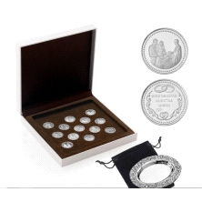 <P>Juego de arras Biblicas con bandeja <BR>Monedas de 20mm Marca Argyor<BR>Fabricadas en <STRONG>Plata de Primera  ley</STR