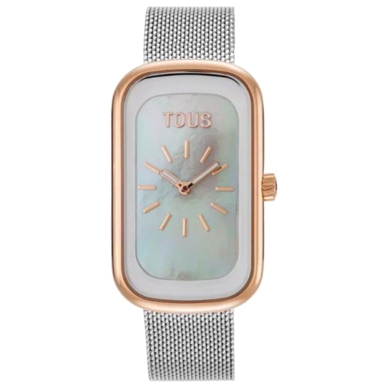 <STRONG>Reloj Tous mujer nacar 3000140500.<BR></STRONG>Reloj para mujer Tous rectangular con esfera de nacar con detalles color 