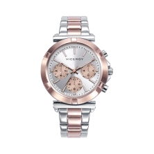 Reloj Viceroy mujer 401310-07&nbsp;&nbsp; <BR>Reloj Viceroy bitono en acero y rose. <BR>Caja de 38mm, Cronógrafo<BR>Cierre despl