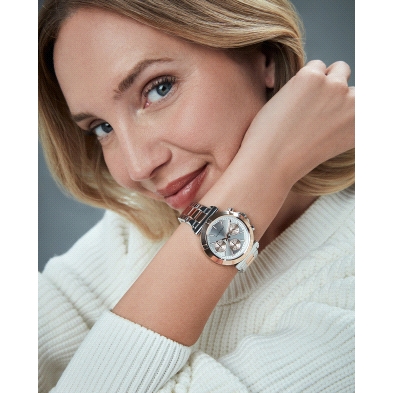 Reloj Viceroy mujer 401310-07&nbsp;&nbsp; <BR>Reloj Viceroy bitono en acero y rose. <BR>Caja de 38mm, Cronógrafo<BR>Cierre despl