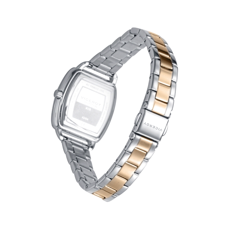 Reloj Viceroy mujer 42454-77&nbsp;&nbsp;&nbsp; <BR>Reloj Viceroy bitono. Con caja en forma rectanguar.<BR>Cierre desplegable con