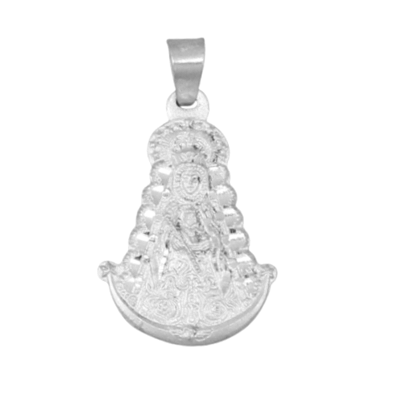 <STRONG>Medalla silueta Virgen del Rocio&nbsp;28 x&nbsp;20 mm plata.<BR></STRONG><STRONG>Medalla</STRONG>&nbsp;<STRONG>Virgen de