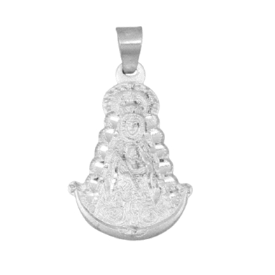 <STRONG>Medalla silueta Virgen del Rocio&nbsp;28 x&nbsp;20 mm plata.<BR></STRONG><STRONG>Medalla</STRONG>&nbsp;<STRONG>Virgen de