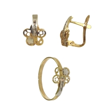 <p><strong>Juego de Comunión</strong> 912 <br />Fabricado en <strong>Oro</strong> de <strong>9 Kilates</strong><br />Detallas: C