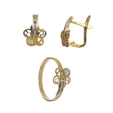 <p><strong>Juego de Comunión</strong> 912 <br />Fabricado en <strong>Oro</strong> de <strong>9 Kilates</strong><br />Detallas: C