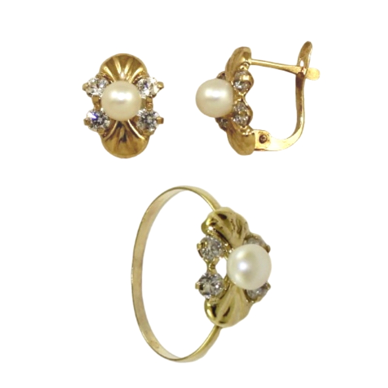 <P><STRONG>Juego de comunión oro 9 kilates abanico.<BR>Juego</STRONG> de pendiente y sortija para <STRONG>niña </STRONG>de comun