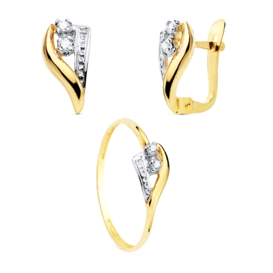 <P><STRONG>Conjunto niña perdiente y sortija oro 9 kilates.</STRONG><BR><STRONG>Juego</STRONG> para <STRONG>niña</STRONG> de <ST