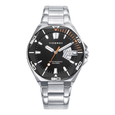<STRONG>Reloj Viceroy de hombre 46857-57.<BR>Reloj Viceroy</STRONG> de <STRONG>hombre</STRONG> con esfera y bisel negro.<BR>Movi