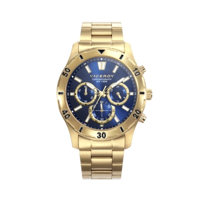 Reloj Viceroy hombre 401135-36 cronógrafo dorado.<BR><STRONG>Reloj Viceroy</STRONG> de <STRONG>hombre</STRONG> cronógrafo con mo