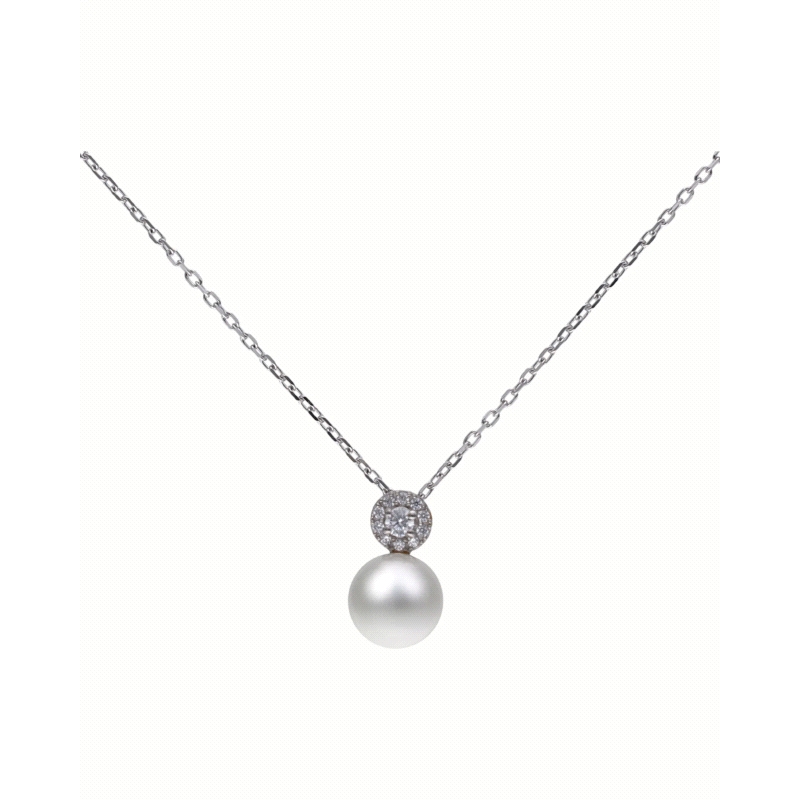 <STRONG>Collar perla Majorica 18205.01.2.N42.530.1<BR></STRONG>Collar para mujer con una perla 10 mm y una flor de circonitas en