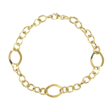 <STRONG>Pulsera mujer oro 18k eslabones lisos.<BR>Pulsera</STRONG> de <STRONG>mujer</STRONG> con eslabones lisos con acabado pul