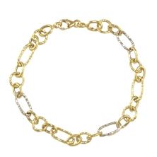 <STRONG>Pulsera mujer oro 18k bicolor.</STRONG><BR><STRONG>Pulsera</STRONG> para<STRONG> mujer</STRONG> combinada con eslabones 
